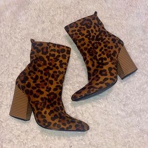 Boutique Beast Fashion LA Leopard Print Chunky Booties